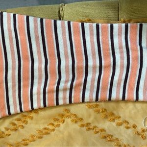 Rip Curl Orange and White Striped Midi Dress